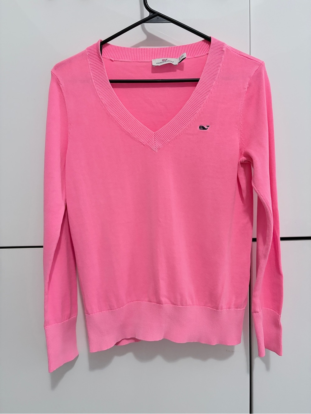 Vineyard Vines Bright Pink V-Neck Sweater